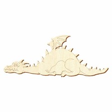 Drolliger Holz Drache V3 - Deko Basteln 5-50cm