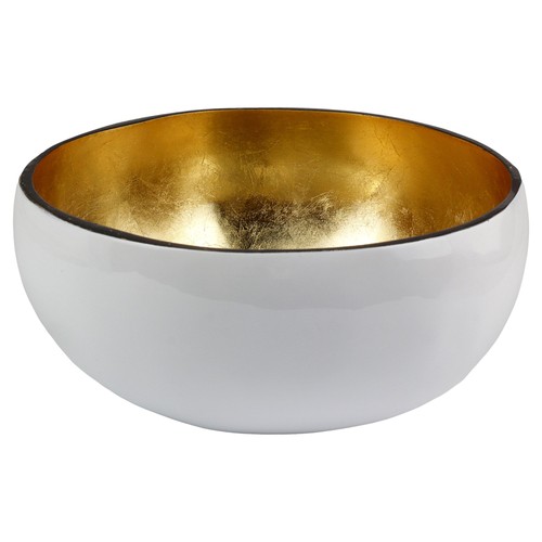 Kokosnussschale weiß gold