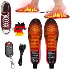 USB AKKU Beheizbare Einlegesohlen Thermosohlen Schuhheizung Schuheinlagen Winter