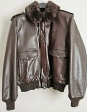 Schott NYC, Leather Flight Jacket, Brown color, NEW