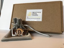 Bitcoin Geldklammer gold farbend für biszu 25 Geldscheine