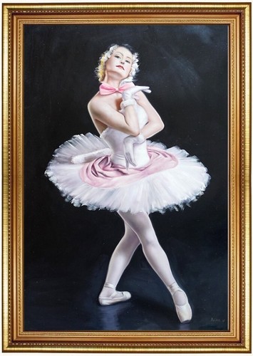 ölbild ballerina mädchen - Ölbild,