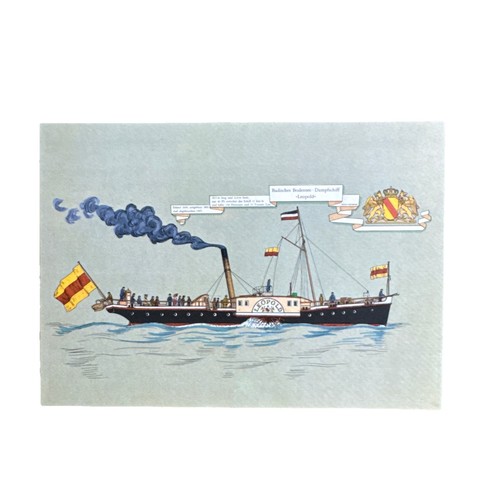 Postkarte schiff dampfer - postkarte,