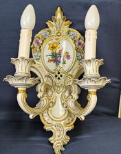 Dresden Porzellan Manufaktur 2 Stk.  Wandleuchte wunderschöne Handarbeit 