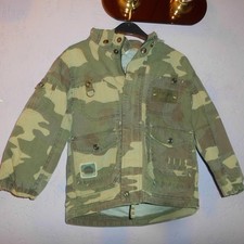 Topolino Jacke Gr 104 Armylook Tarnfarben mit Kapuze Freizeitjacke Jacken Unisex