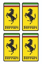 Ferrari Aufkleber 4 X Sticker Logo Tuning Wasser Dicht Wärme Schutz Wetterfest