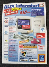 Aldi PC Prospekt Einlage 2002 vintage selten rar