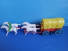 Vintage 70er Timpo Toys Western Planwagen Kutsche Cowboy Figur Jean Höfler Retro