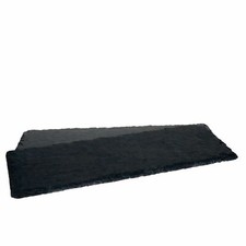 2x Schieferplatten 11x30cm Untersetzer Deko-Teller Servier-Platte Naturschiefer