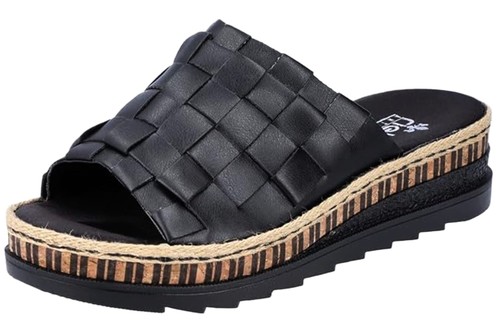 Rieker pantolette schwarz - rieker,