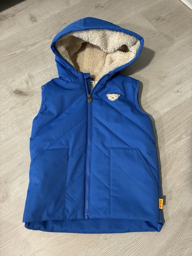 Steiff weste 122 blau fell - 122,