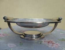 Art Deco Große Tafelaufsatz Fußschale versilbert Punziert aus Frankreich