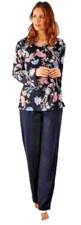 Damen-Pyjama Hausanzug BLEYLE 3/4Arm Gr. 34 Baumwolle/Modal