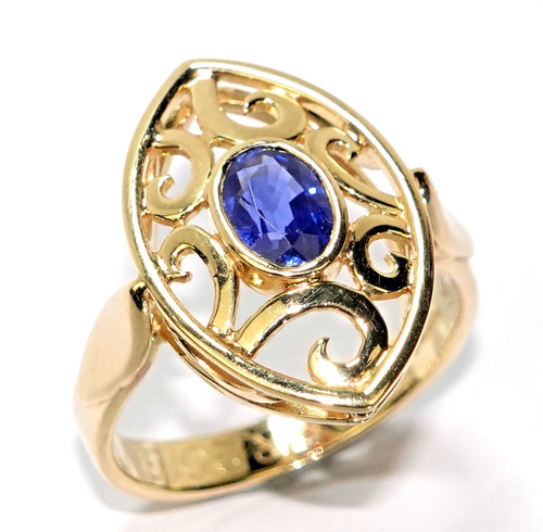 Ring gold saphir natürlich - ring,