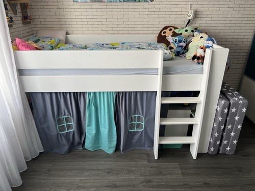 Kinderbett 90x200 halbhoch - kinderbett,