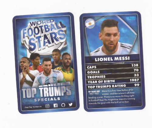 Lionel messi top trumps - top,
