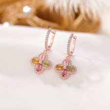 N02 Ohrringe bunte Blume aus