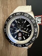 Luminox Pacific Diver Chrono Taucheruhr m weißem Kautschuk Armband XS.3141 wNeu
