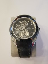 FESTINA Keramik Armbanduhr Silikon Schwarz