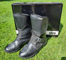 hohe Motorradstiefel v. iXS,  Motorrad Schuhe, Stiefel, Leder, schwarz , Gr. 43