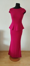 Abendkleid Gr. 34 fuchsia Bodenlang Lang  mit Schößchen bonprix  festlich