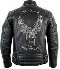 Motorrad Lederjacke im Antik
