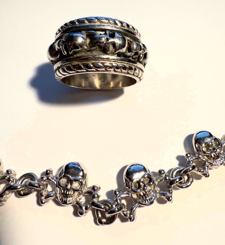 Sterling silber totenkopf - sterling,