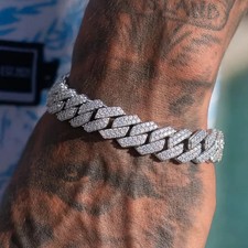 Cuban chain 14mm armband iced - cuban,