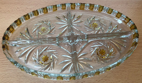 Bleikristall schale fächer - 4,