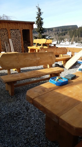 Massivholz sitzgruppe xxl - massivholz,