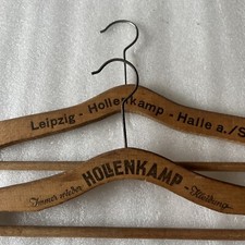 Holzkleiderbügel Halle/Saale mit Werbung 30 er Jahre