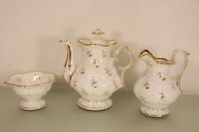 Antikes Porzellan Mokka Service mit Goldrand