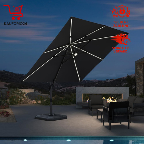 Sonnenschirm 300x300cm alu - 300x300cm,