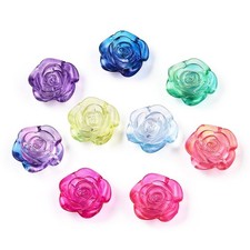 20x Rosen Blumen  Acrylperlen