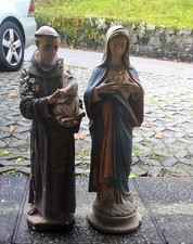 Christliche Tonfiguren: Maria und Josef: ca. 52 cm hoch