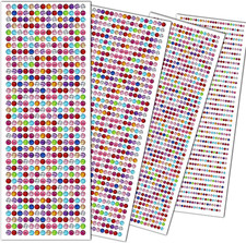 Glitzersteine Selbstklebend Bunt Strasssteine Runde Schmucksteine zum Aufkleben