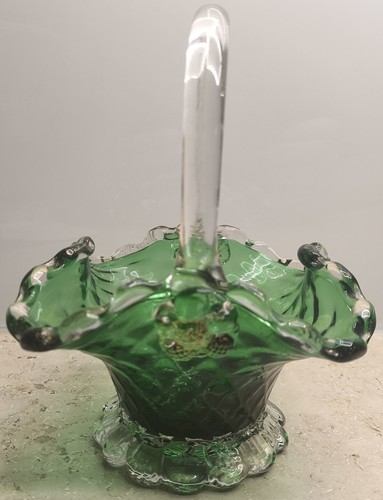 Murano glas grün - glas, korb