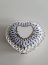 Lomonosov Kobaltnetz Deckeldose Herzform TOP !!! SUPER SELTEN !!!