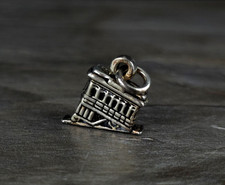 Charm Anhänger Silber Standseilbahn Valparaiso 3D zart - markant & ausgefallen