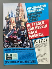 Schwarzer Krauser Honda ST 1100 Pan European Moskau 1994 Vintage Werbung Reklame
