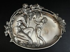 WMF  Jugendstil Wandrelief  versilbert  figürlich  Nymphe Engel Putti um 1900