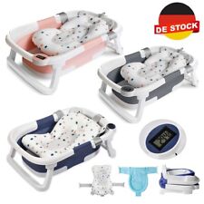 Baby Badewanne Faltbar Baden 3-in-1 Anti-Rutsch mit Kissen Temperaturanzeige DE