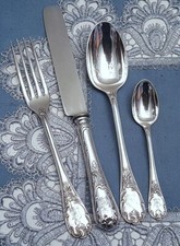 Wunderschönes antikes Silberbesteck Christofle Marly / Rokoko für 1 Person