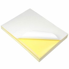 Glänzend Aufkleber Papier 100x A4 297x210mm milchig weiß Glanzpapier+Kleber DE