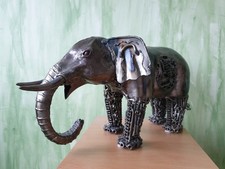 Elefant aus Metall - Kunst aus Schrott Altmetall - Upcycling Unikat 