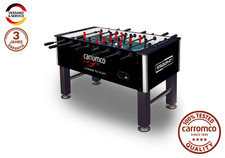 Carromco Stadium-XT – Profi Kickertisch Schwarz – 4 Bälle & Metall-Torplatte