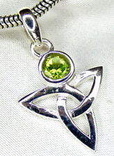 ? Keltischer Knoten Anhänger 925 Silber  Peridot, Lebensfreude & Symbolkraft ?