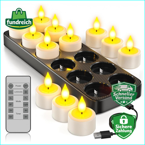 Led teelichter wiederaufladbar - teelichter,