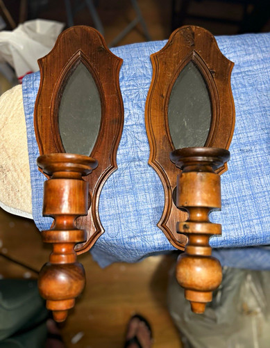 Wandkerzenhalter holz mit - wandkerzenhalter,