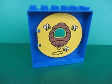 Lego Duplo Kugelbahn Tor Tür blau mit Klappe gelb Bienen Honig Nest (100822E)